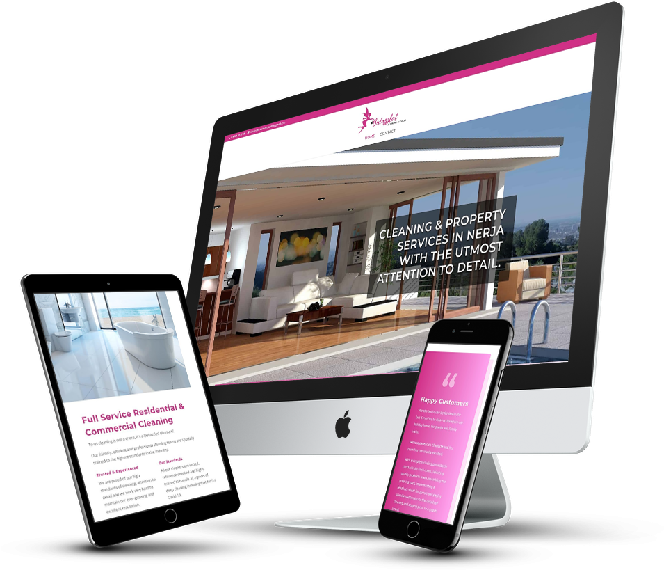 Bedazzled cleaning services website design